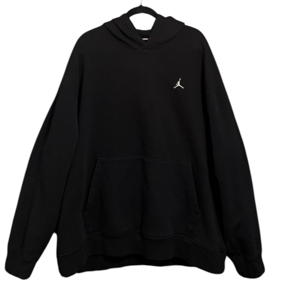 Jordan Mens Jumpman Fleece Hoodie Black Pullover Sweatshirt XXL Cozy Sporty